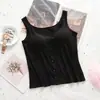Camisola de Modal para Mulheres, Camada Base Fina para Usar por Cima, Costas Bonitas, Versátil com Bojos, Top Tubo Curto Integrado