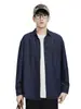 Ropa para Hombre Fengshe / Camisa de Mezclilla Casual Americana para Hombre Otoño/Invierno 2025 Ropa de Trabajo Vintage Estilo Francés Camisa Relajada de Manga Larga