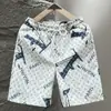 Shorts Masculino de Seda Gelada 2026 Verão Novo Estampa Floral Cinco Pontos Casual Esportivo de Praia para Homens