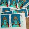 Thangka de Tara Verde de Rekang, Tíbet, Nepal, Pintado a Mano, Tarjeta de 2x3