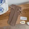 Calcetines Largos para Niñas, Calcetines de Algodón para Bebé de Media Pantorrilla para Primavera y Otoño, Calcetines Altos Escolares para Niños, Lindos Calcetines con Lazo para Padres e Hijos