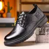 Comércio Exterior Atacado Novos Sapatos de Couro Estilo Britânico Masculino, Botas Martin, Sapatos Masculinos com Solas Macias, Sapatos de Couro Retro Versáteis de Cano Baixo