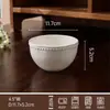 Prato de Jantar Branco de Porcelana com Borda de Pérolas, Alto Valor Estético, Tigela de Arroz Doméstica, Prato para Bife, Prato de Salada Personalizado para Restaurante, Louça de Cerâmica