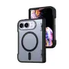 Adecuado para iPhone Duo, Funda Magnética para Teléfono con Patrón de Olas y Textura Mate, Plegable con Protección del Eje Central