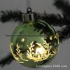 Árvore de Natal Esculpida, Bola de Vidro de Natal Ecologicamente Correta, Bola de Vidro Esculpida, Bola de Natal com Pingente de Escultura Leve, Estilo Europeu