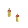 Pingente de tag antigo francês de ouro com esmalte pingado para fazer dinheiro Nafu assinatura auspiciosa acessórios de joias DIY