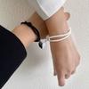 Pulseira Magnética em Forma de Coração para Casal Estilo Ins, Design Simples de Nicho, Moda Estilo Floresta, Pulseira Minimalista Sl503 Trançada