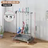 Estante Móvil para Mopa de Acero Inoxidable Almacenamiento de Baño Drenaje Utensilios Estante para Mopas Extraíble Montado en Pared De Pie
