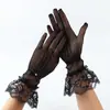 Guantes de encaje para niños transfronterizos, guantes cortos sin dedos, guantes para vestido de decoración de bodas, guantes de encaje de red de pesca para bodas al por mayor