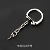 10 Piezas Anillo de Llave Hebilla C Cromada Anillo de Metal Colgante Ojo de Oveja Accesorios para Joyería DIY Material Colgante Llavero Anillo de Llave