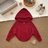Nuevo Chal con Capucha Navideño para Niños, Capa, Suéter 100% Algodón Puro Otoño/Invierno Unisex para Bebé, Suéter de Punto Trenzado de Color Sólido