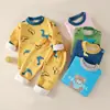 Conjunto de Ropa Interior Térmica para Niños, Forrado de Felpa y Engrosado, Ropa de Otoño para Niños y Niñas, Ropa Térmica para Bebés, Ropa para Bebés