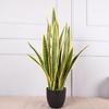 Plástico Simulado Orquídea Tigre Verde Decoración Artificial para el Hogar Interior Planta Grande en Maceta Venta al por Mayor Planta Simulada Orquídea Tigre