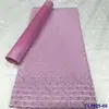 5 Yardas de Tela de Algodón Bordada Estilo Africano Más una Caja de Set de Pañuelo Hayes Encaje de Algodón Suizo