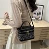 2025 Novo Design Bolsa Feminina Estampa de Leopardo Retrô Costura Prática Bolsa Caixa de Arroz para Deslocamento Portátil Ombro Transversal Bolsa Feminina