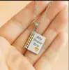 Collar de Acero de Titanio, Popular en Europa y América, Collar con Forma de Libro de Carta de Amor Grabada, Collar con Forma de Sobre de Carta de Amor Abrible, Cadena para Clavícula