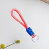 Cordão Colorido com Nó para Celular Criativo Curto Trançado Cordão para Capa de Celular Chaveiro Desmontável Alça Anti-Perda 13cm