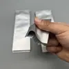 Bolsa de gel con papel de aluminio en stock 60*220MM sello a tres lados bolsa larga bolsa universal para mascarilla blanca bolsa para mascarilla de papel de aluminio