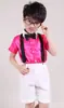 Nuevo conjunto ropa de coro infantil ropa de actuación infantil de manga corta con tirantes para niños y niñas fabricantes al por mayor