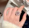 Colar Kardashian Powder Sweetheart Gem Flor de Pêra Banhado a Lava Ouro 18K Morgan Powder Love Conjunto de Brincos de Zircônia