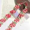 Atacado de Rendas Bordadas de Poliéster em Várias Cores e Múltiplos Estilos, Golas de Vestido Feminino Estilo Floresta Fresca com Acabamento em Renda
