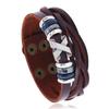 Pulsera para Hombre Estilo Coreano Aleación Ancha Cuero Genuino Piel de Vaca Joyería de Moda para Hombre Trendy Estudiantes Japoneses y Coreanos Personalizada Sencilla Joyería de Moda