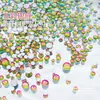 Rhinestones Redondos de Fondo Plano Serie de Tamaños Mixtos Decoraciones para Uñas, Populares en Xiaohongshu, Rhinestones para Uñas Portátiles DIY Venta al por Mayor