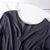 Camiseta de Lã Fina Reversível para Mulheres Primavera Manga Longa Ombro a Ombro Estilo Japonês Estilo Gentil Moletom para Mulheres Peça Única Dropshipping