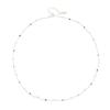 Collar de plata esterlina S925 estilo coreano con pequeñas cuentas redondas de colores, diseño de nicho, cadena de clavícula apilada de alta gama.