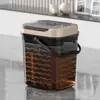Cubo Pequeño para Té Casero Cubo de Té Transparente Cubo para Residuos de Té Cubo para Agua Residual de Mesa de Té Cubo de Drenaje para Bandeja de Té Separación de Seco y Húmedo Cubo de Agua