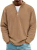 Nueva Camisa Polo con Cremallera de Amazon, Estilo Ralph Lauren, Color Sólido, Cuello Alto, Camiseta de Manga Larga con Cremallera, Ropa Casual Holgada para Hombre