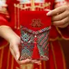 Envelope Vermelho para Casamentos, Especial para o Ano de 2026, Novo Modelo para Noivado, Bolsa Grande de Envelope Vermelho em Tecido de Alta Qualidade para Cerimônia do Chá e Taxa de Mudança de Nome