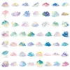 200 Adesivos Transparente Pet Material Artesanal Flores da Floresta Frutas Cogumelos Estilo Ins Decorativo Copo d'Água Adesivo de Geladeira Lote