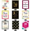 Pegatinas para botellas de vino tinto, decoración para fiestas de cumpleaños, para 18, 21, 30, 40, 50, 60, 70 y 80 años, transfronterizas.