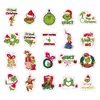 Pegatinas navideñas temáticas del Grinch para fiestas, pegatinas para equipaje, pegatinas impermeables para laptop, nuevo producto transfronterizo