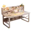 Escritorio de Computadora Dormitorio Hogareño Estantería Integrada Mesa de Estudio Escritura para Estudiantes Habitación de Alquiler Estación de Trabajo Larga Escritorio de Oficina