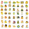 50 Pegatinas de Patito Amarillo de Dibujos Animados para Cuaderno Decorativo DIY, Maleta, Pegatinas Impermeables DIY Pueden Ser Originales