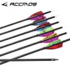 Tiro con Arco y Flecha Acc con Flechas Intercambiables de 3 Pulgadas, Pluma Real Colorida, Carbono Puro, Caza, Arco Tradicional, Arco Compuesto, Universal