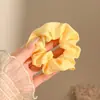 Scrunchie perezoso estilo francés para mujer, accesorio para el cabello de encaje blanco, liga para el cabello extragrande estilo coreano con un toque de alta gama