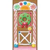 Cortina de puerta de Navidad, tela de fondo de puerta de poliéster, decoración de puerta para fiestas festivas, venta al por mayor transfronteriza, admite diseños personalizados basados en imágenes proporcionadas