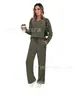 Traje de Commuting Primavera y Otoño 2026 para Mujer de Manga Larga con Cordón Color Sólido Conjunto de Pantalones Casuales Artículo Caliente Transfronterizo de Amazon