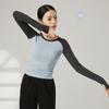 Roupas de Treino de Dança Moderna, Tops de Yoga Raglan de Manga Longa para Outono e Inverno, Roupas de Treino Corporal Usáveis no Dia a Dia para Mulheres