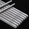 Hashis de Aço Inoxidável Purificado de Titânio, Hashis Domésticos Duráveis e Anti-Escaldantes com Jateamento de Areia, Utensílios de Mesa para Acampamento, Hashis Domésticos, Hashis Não Mofam