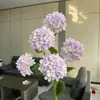 Flor de Hortensia de Caramelo de 5 Cabezas, Rama Única Estilo Coreano, Flor Artificial de Boda, Decoración de Flores Artificiales, Arreglo Floral, Diseño de Escena de Hotel
