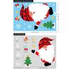 Decoração de Natal adesivos transfronteiriços janela adesivos de vidro Papai Noel alce cena layout cor adesivos eletrostáticos