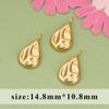 Ventas Calientes Transfronterizas Acero Inoxidable Gota de Agua Corazón Asimétrico Ovalado DIY Colgante Aretes Collar DIY Colgante de Joyería