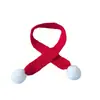 Acessórios de Decoração de Boneca Mini Desenho Animado Cachecol de Boneca Natalino Tricotado Vermelho e Branco Acessórios de Cachecol para Pet