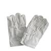 Guantes de lona para protección laboral de soldadura de 24 hilos y 12 hilos, con borde rojo engrosado y palma doble, guantes alargados para soldador, fabricantes de maquinaria.