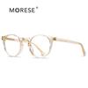 Gafas Retro Anti-Luz Azul Tr90 Montura Redonda Pin Cp Negro Gafas para Miopía Borla Montura Óptica Venta al por Mayor 2083