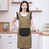Delantal Impermeable y a Prueba de Aceite, Adorno de Encaje a la Moda, Estilo Chaleco, para Cocina Casera, Transpirable, Ropa de Trabajo Juvenil para Mujer